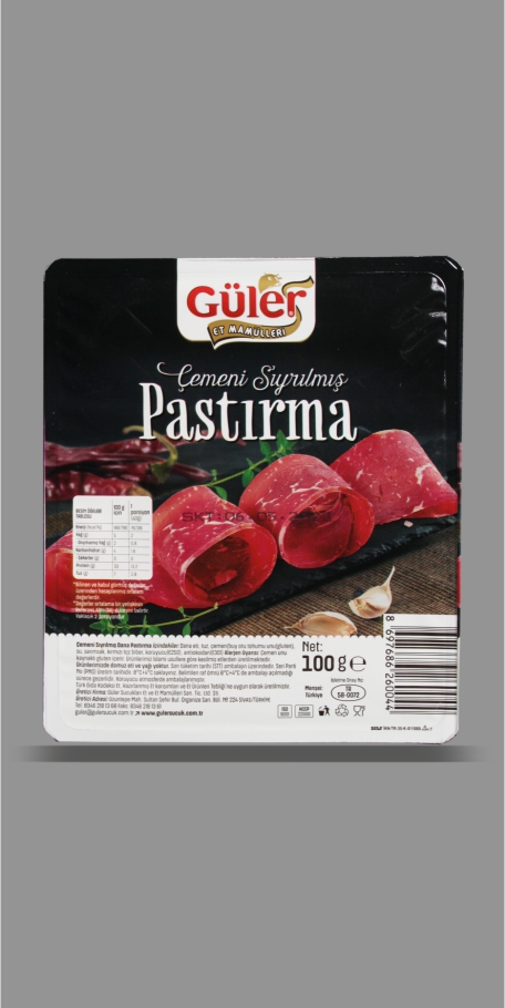 Çemeni Sıyrılmış Seçme Pastırma 100 Gr - 1